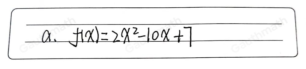 What I Know Choose the letter of the best answer. Write the chosen letter on a separate sheet of paper. 1. Which of the following is a polynomial function? a, fx=2x2-10x+7 c. px=|x3-7| b. gx=4|x2-3x+8| d. sx=2n-1