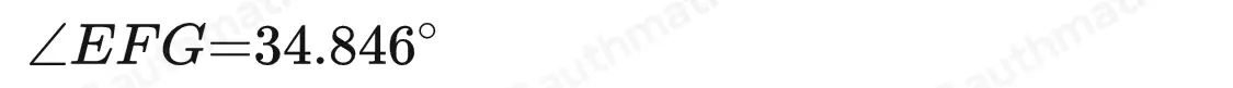 Which equation can be used to find the measure of angle GFE? cos -1 14.5/11.9 = θ cos -1 11.9/14.5 = θ sin -1 11.9/14.5 = θ sin -1frac 14.5= θ