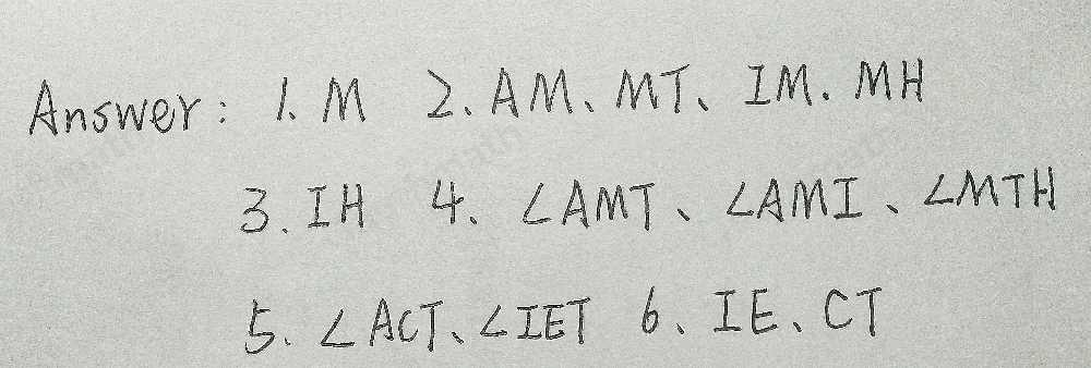 Learning Task 1. The figure at the right is a circle with center at M. Name the following: 1. Center 2. Four radii 3. Diameter 4. At least two central angles 5. Inscribed angle 6. Two chords