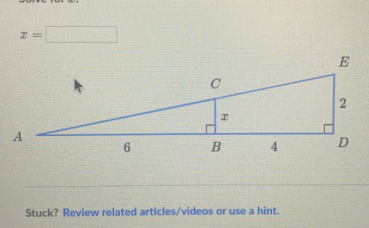 x=square Stuck? Review related articles/videos or use a hint.