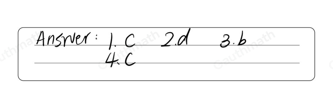 1. A figure that goes on forever in both directions is a.Line segment b.Point c.Line d.Ray 2. A part of a line with two endpoints a.Line b.Ray d. Line Segment c.Angle Page 3 of 5 MODULE CODE: PASAY-M8-Q3-W1-D3 Name: Date: Name of Teacher: Section: _ _ 3. A part of a line that has one endpoint and goes on forever in the other direction a. Line b. Ray c. Line Segment d. Angle 4. What is the best term to describe this image? B D a. intersecting lines b. perpendicular lines c. parallel lines d.arrows 5. What kind of intersecting lines are these? a. Parallel Line æ. Perpendicular Lines c. Right Lines d. Scalene Lines 6. What is a point? a. a straight path b. an exact location c. endless flat surface d. lines that cross 7.What is a line? a. A straight set of points that goes on forever in both directions b. A curved set of points that goes on forever in both directions c. A straight set of points that goes on forever in one direction only d. A straight set of points that does not go on forever in either direction 8. What is a line segment? a. set of points that goes on forever in both directions b. A curved line that goes on in one direction forever c. A part of a line between two endpoints 9. What is a ray? a. A straight line that goes on forever in both directions b. The part of a line with two endpoints that do not go on forever c. A part of a line that starts with an endpoint and goes on forever in the opposite direction