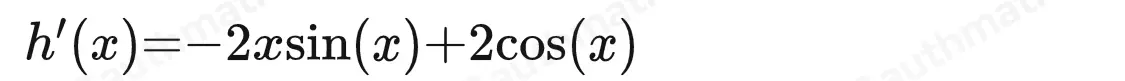 If hx=2x . cos x , find h'' π