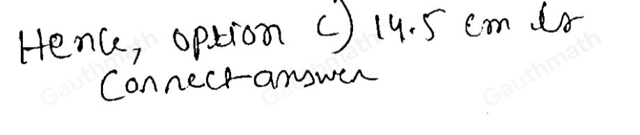 What is the length of BC? Round to the nearest tenth. 6.8 cm 7.5 cm 14.5 cm