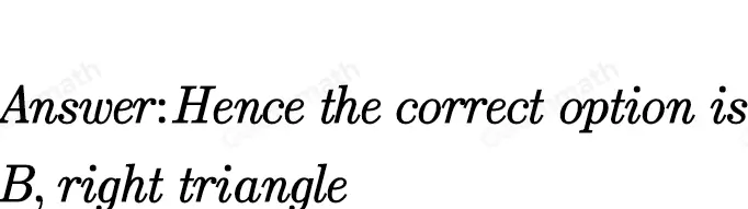 1. Which of these triangles is not an oblique triangle? a. scalene triangle b. right triangle