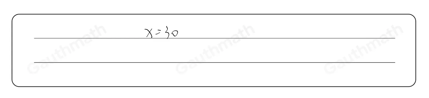 What is the value of x for which mparallel n ? x=40 x=5 x=105 x=30