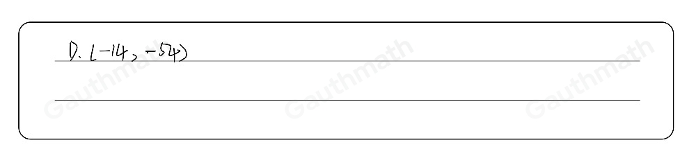 The tables represent two linear functions in a system. What is the solution to this system? - 13/3 ,-25 - 14/3 ,-54 -13,-50 -14,-54