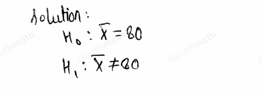 2. We want to test whether the general average of students in Math is different from 80%. Ho: _ _ H_a: _ 3. We want to test whether the mean height of Grade 8 students is 58 inches. _ Ho: _ Ha: 4. We want to test if LPIHS students take more than four years to graduate from high school, on the average. Ho: H_a: