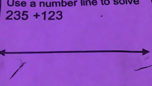 Use a number line to solve 235+123