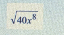 square root of 40x8